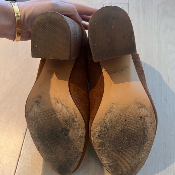 Steve Madden leather/suede tan heeled boots size 7.5 - Picture 6 of 6